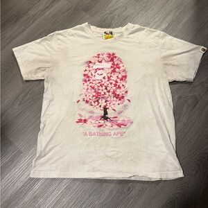 A Bathing Ape Pink Graphic T-Shirt